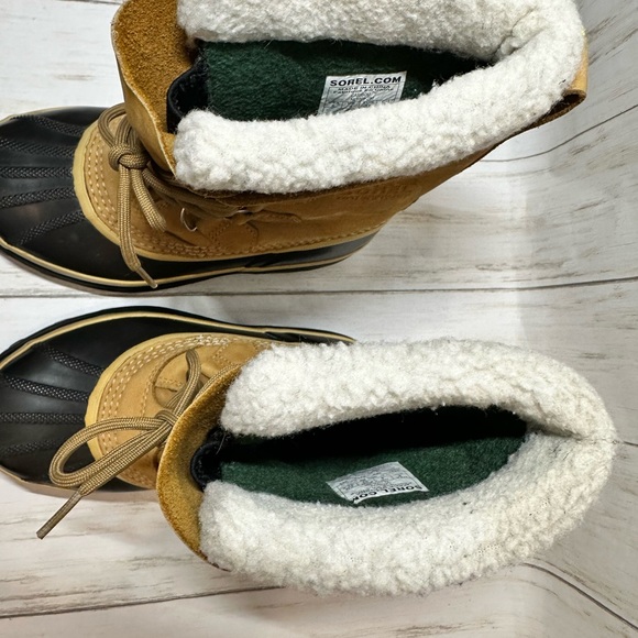 Sorel Caribou Beige Waterproof Snow Boots With Liners NM1005-280 women’s Size 6 - Picture 10 of 11
